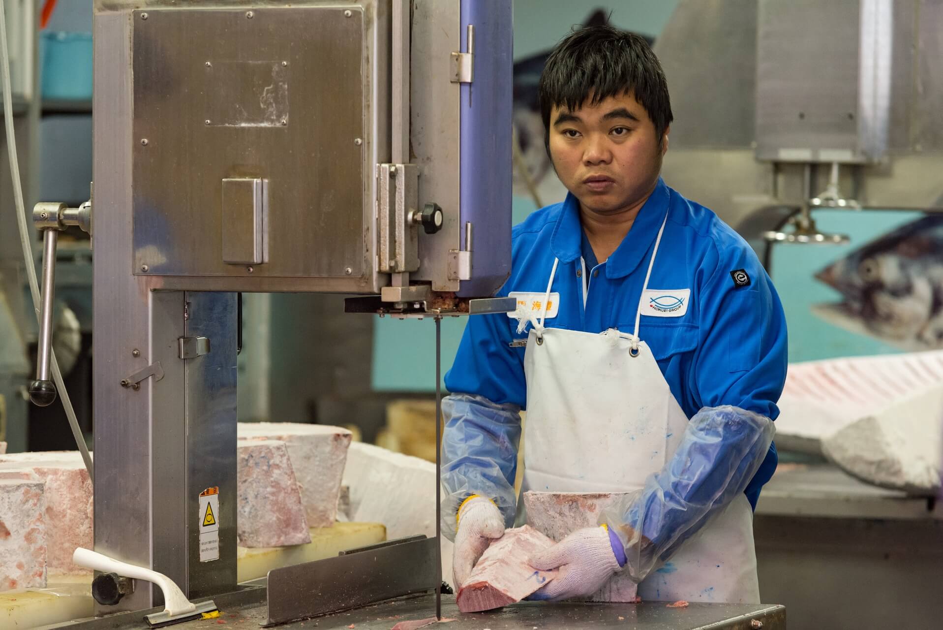 Japan Tokyo Fischmarkt Thunfischzerlegung
