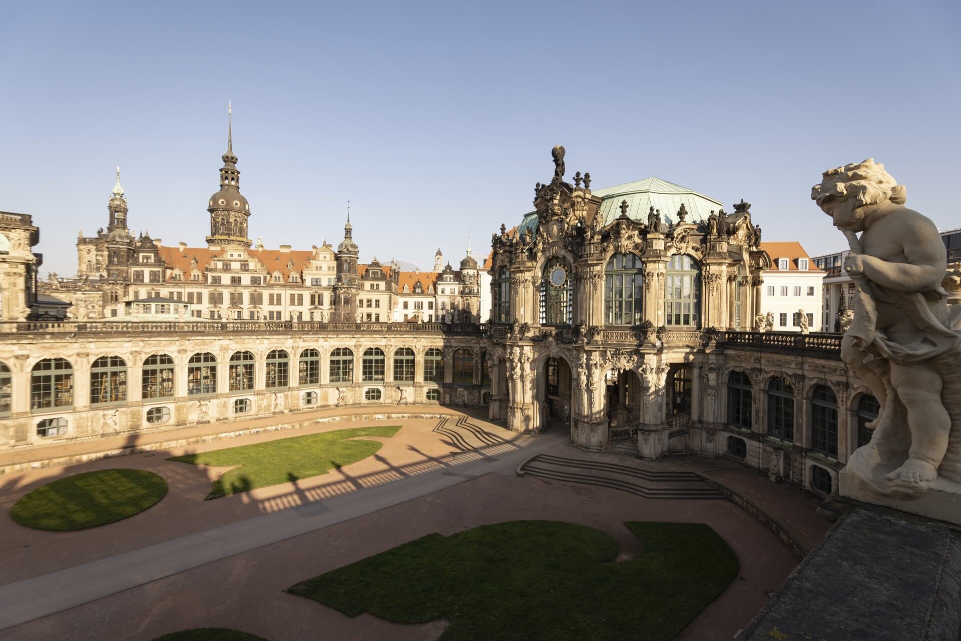 Dresden: Zwinger, Frühjahr 2020, Eindrücke von der Ausgangsbeschränkung während der COVID-19 Pandemie